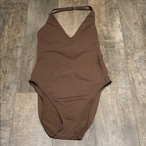 Brown one pice swim suit